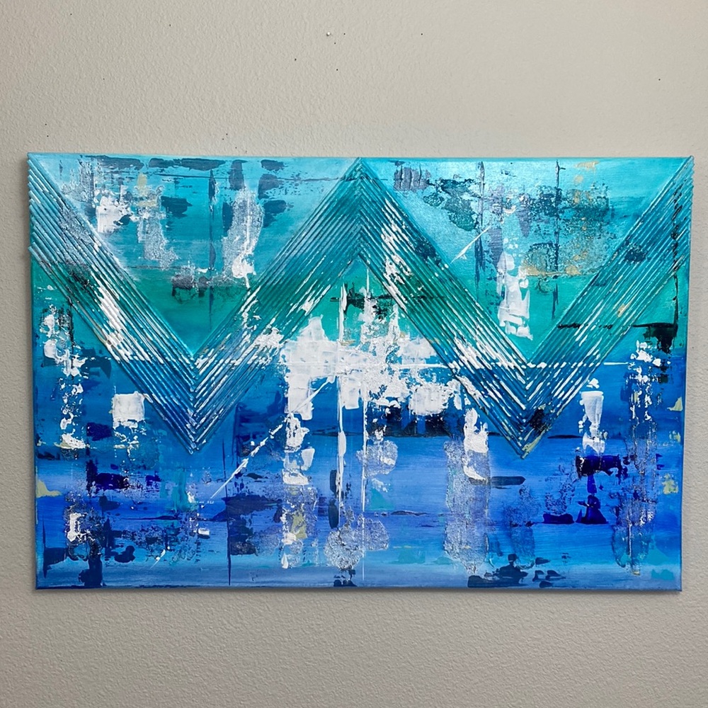 Handmade abstract acrylic painting